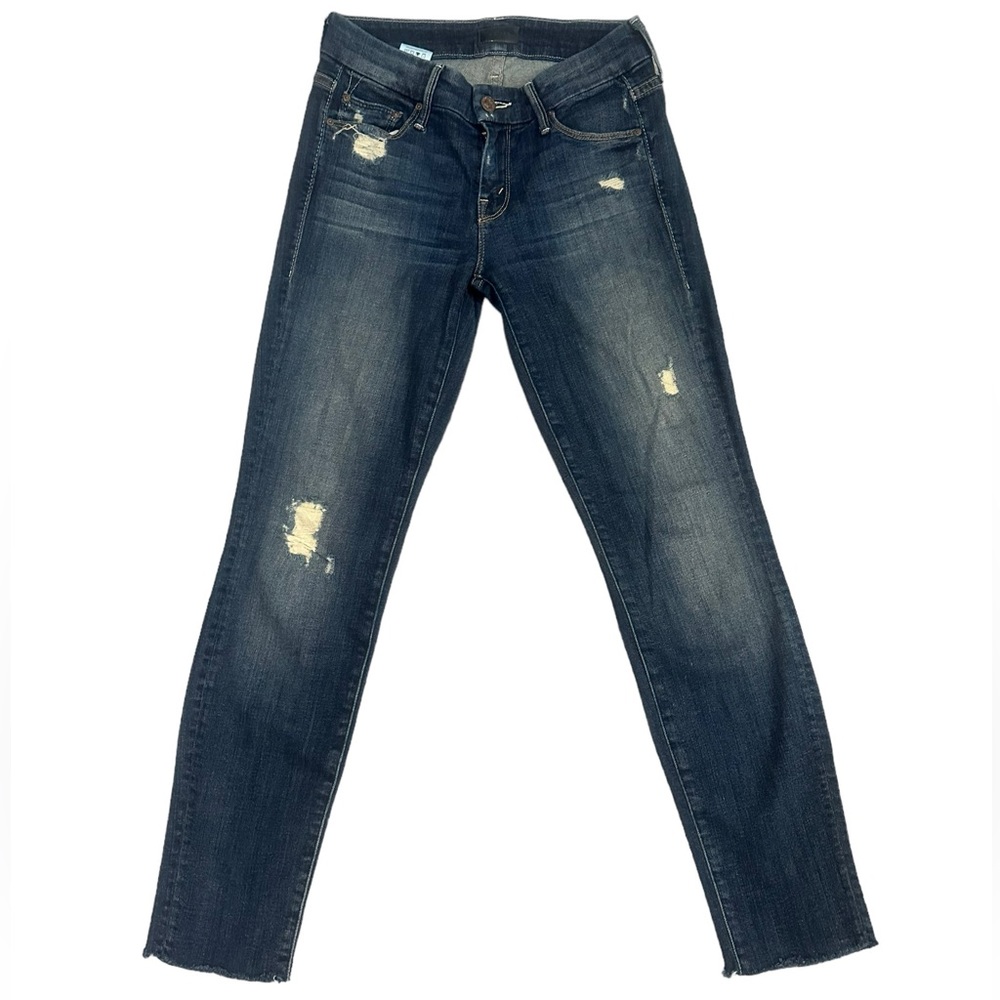 MOTHER Denim Jeans The Looker Ankle Fray in Alley Cat Distressed Women's Size 24
